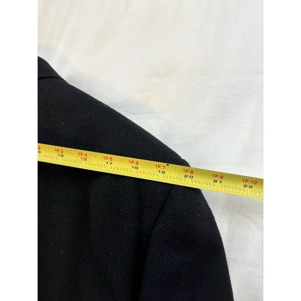 Bill Blass Mens 48 Black 100% Camel Hair Lined Blazer Coat 2 Button‎ Black